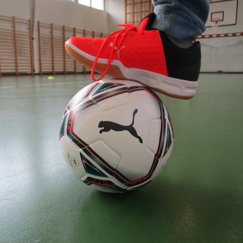 Fuß auf einem Fußall