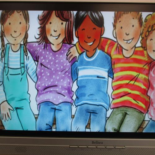 Zeichnung von Kindern aus verschiedenen Kulturen