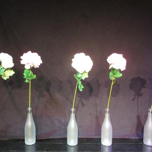 Bühnenbild, 5 Blumen