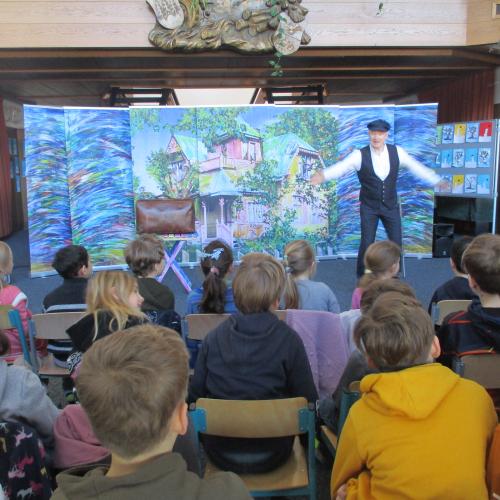 Schauspieler beim Auftritt