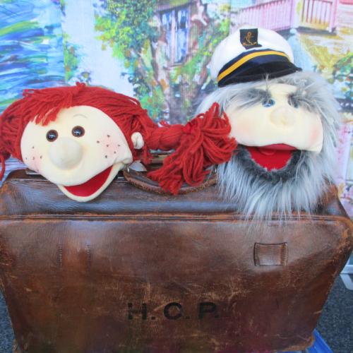 Handpuppen "Pippi" und "Vater"