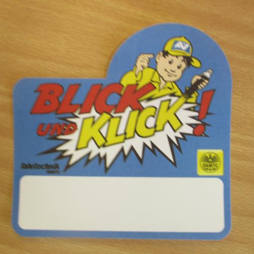 Blick und Klick Aufkleber