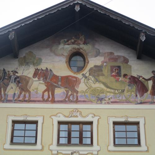 Fassadenmalerei bei der "Alten Post"
